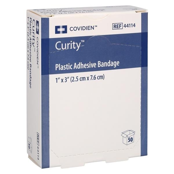 Curity Bandage Plastic 1x3" Tan 50/Bx 24 BX/CA
