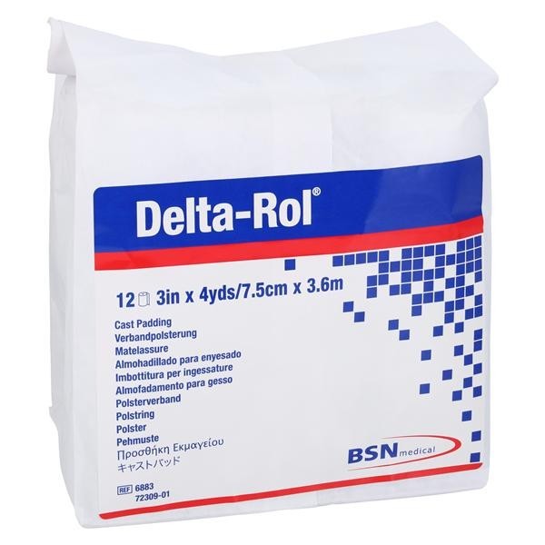 Delta-Rol Cast Padding White 3"x4yd 3 BX/CA