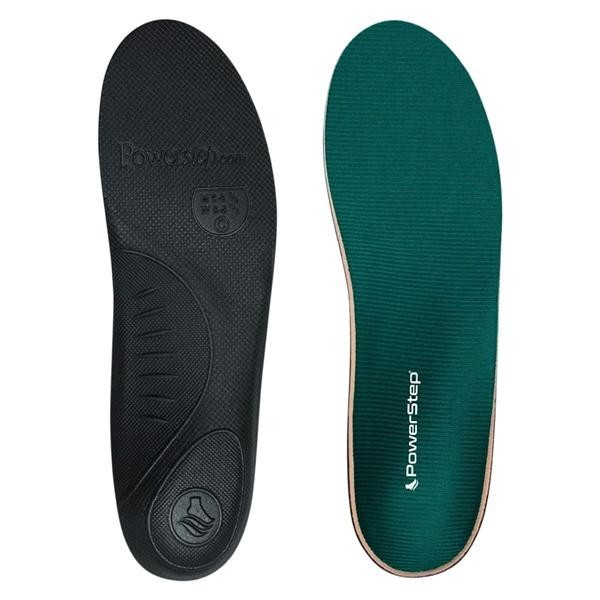 Powerstep ArchLite Cushion Insole Black/Green/Tan Men 12-13.5 / Women 14-15.5