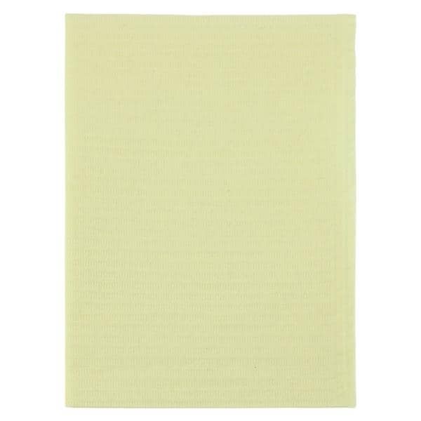 Essentials Patient Bib 2 Ply Tissue / Poly 13 in x 18 in Ylw Disposable 500/Ca