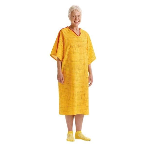 PMAX Fall Risk Gown 45" x 78 in Ylw 3X Large Cotton / Polyester Disposable 12/Ca