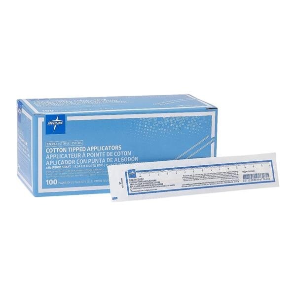 Applicator 6 in Secure Wooden Stem Sterile 2/Pk 1000 PK/CA