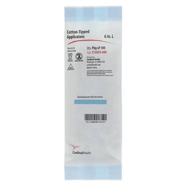 Applicator 6 in Wood Shaft Non Sterile 100/Pk 100 PK/CA