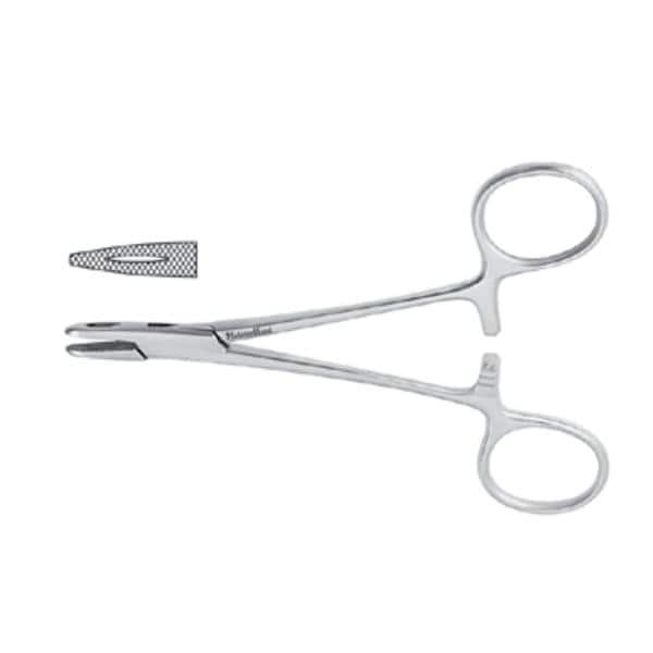 Meister-Hand Collier Needle Holder Fine serration 5" Stainless Steel Ea
