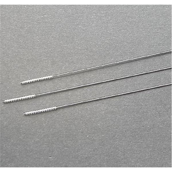 Suction Tube Cleaning Brush Nylon Bristle 8" Stainless Steel Disposable 3/Pk