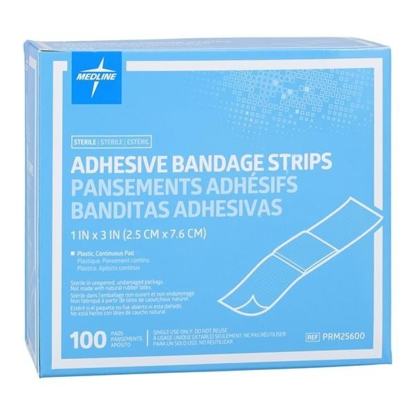 Caring Strip Bandage Plastic 1x3" Flesh Sterile 1200/Ca