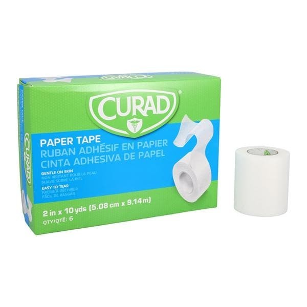 Medical Tape Paper 2"x10yds White 6/Bx 10 BX/CA