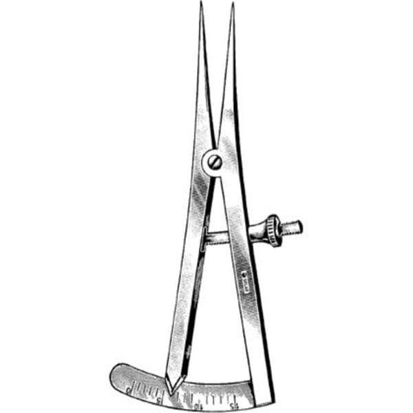 Castroviejo Eye Caliper 3-1/4" Stainless Steel Ea