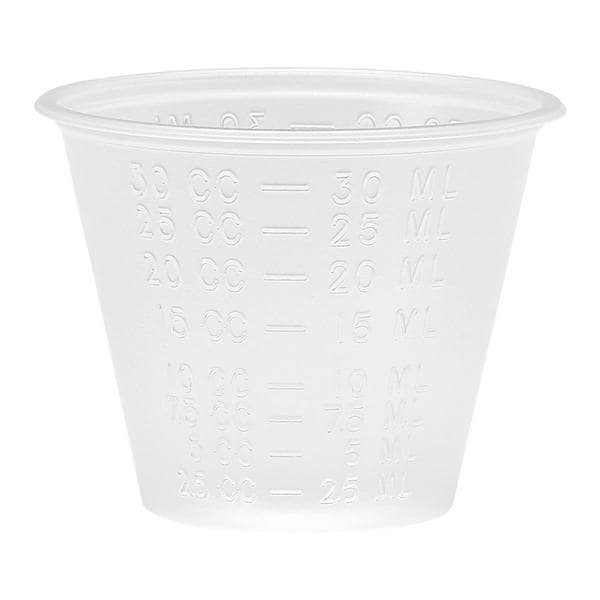 Medicine Graduated Cup Plastic Clear 1 oz 5000/Ca