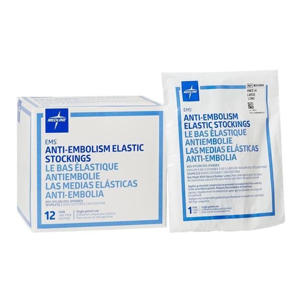 EMS Anti-Embolism Stocking Knee High Large/Long White
