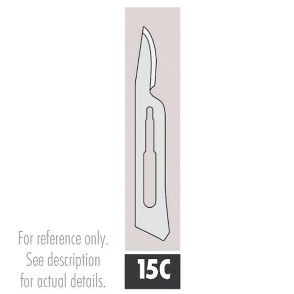 Ace Carbon Steel Sterile Surgical Blade No. 15C Disposable 100/Bx