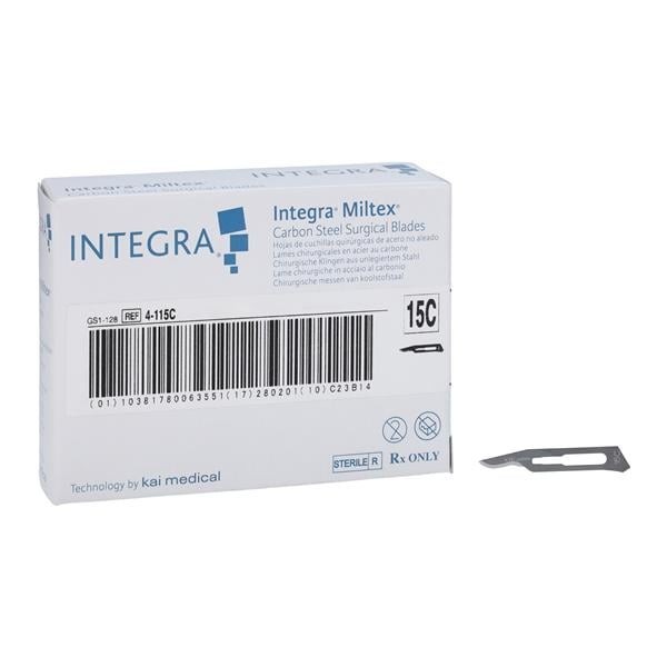 Carbon Steel Sterile Surgical Blade No. 15C Disposable 100/Bx