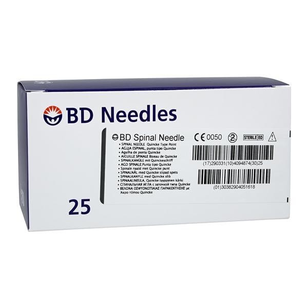 Quincke Spinal Needle 22g 1.5" 4 BX/CA