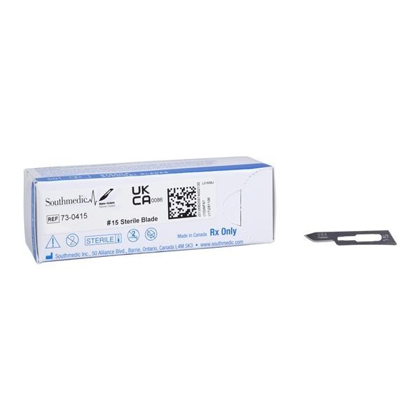 Polymer Coated Sterile Surgical Blade No. 15 Disposable 50/Bx 6 BX/CA