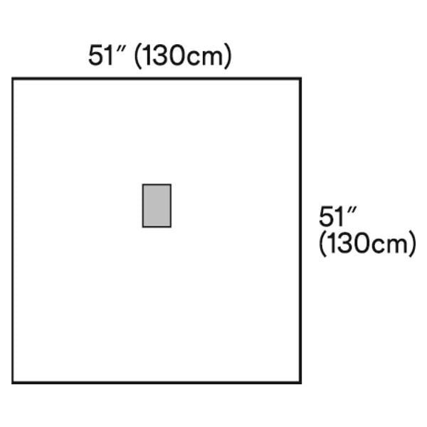 Steri-Drape 51x51" Sterile Surgical Drape Fenestrated 4 BX/CA