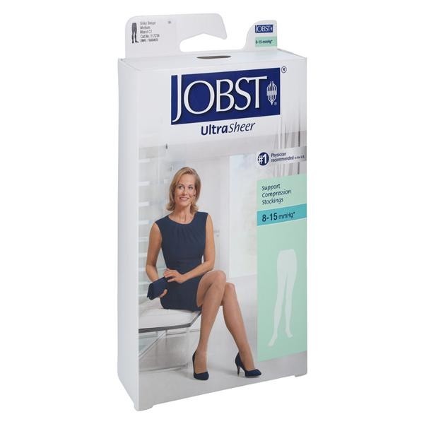 Jobst Ultrasheer SupportWear Compression Pantyhose Waist High Medium Silky Beige