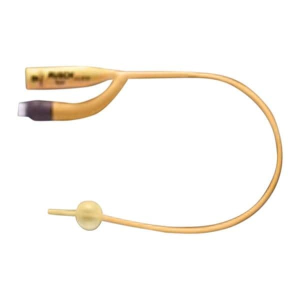 Gold 2-Way Foley Catheter Straight Tip Silicone Coated 10Fr 3cc 10 EA/BX