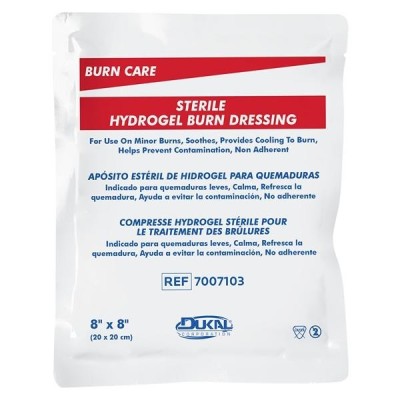 Hydrogel Burn Dressing 8x8"...