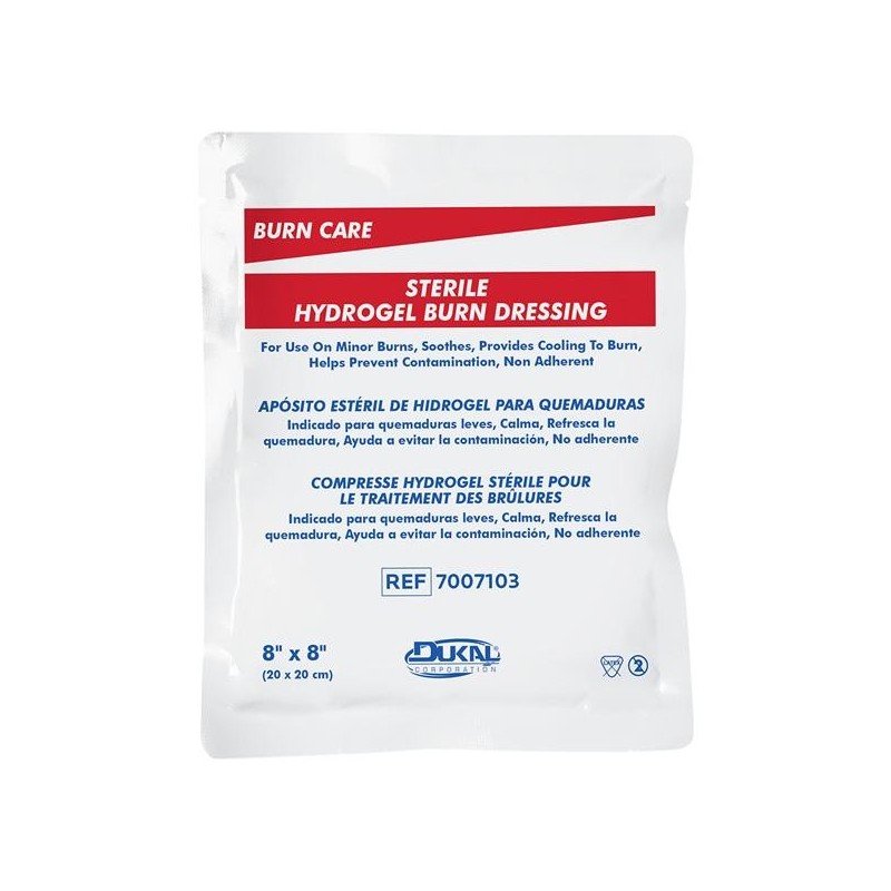 Hydrogel Burn Dressing 8x8" Sterile 50/Ca