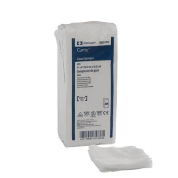 Curity 100% Cotton Gauze Sponge 4x4" 16 Ply Sterile USP Type VII LF 16 BX/CA