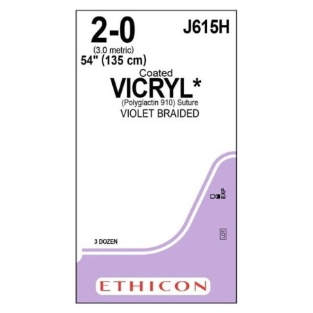 Vicryl Suture 2-0 54" Polyglactin 910 Braid Violet 36/Bx