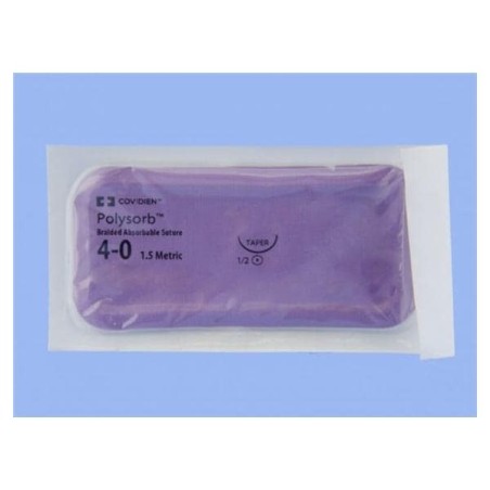 Polysorb Suture 4-0 30" Polyester Braid CV-25 Undyed 36/Ca