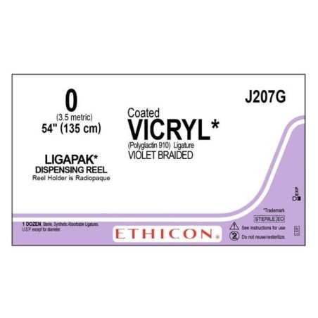Vicryl Suture 0 54" Polyglactin 910 Braid Violet 12/Bx