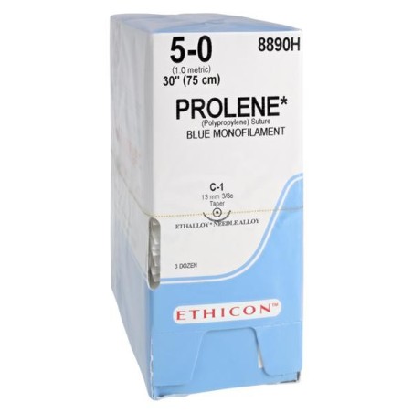Prolene Suture 5-0 30" Polypropylene Monofilament C-1 Blue 36/Bx