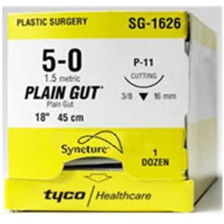 Surgigut Suture 4-0 18" Plain Gut Monofilament V-20 Undyed 36/Ca