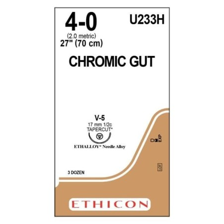 _ Suture 4-0 1x27" Chromic Gut Monofilament V-5 Brown 36/Bx