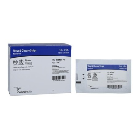Verse Wound Closure Strip 1/2x4" Breathable White 50/Bx 4 BX/CA