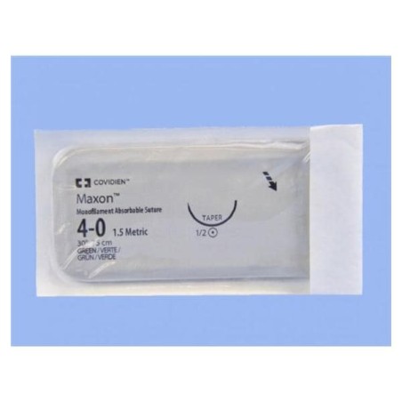 Maxon Suture 4-0 30" Polyglyconate Copolymer Monofilament V-20 Green 36/Ca