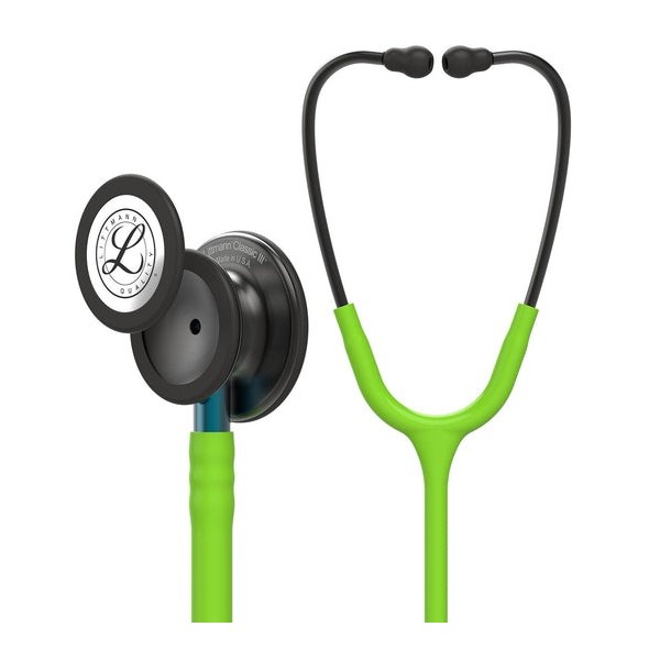 Littmann Classic III Monitoring Stethoscope: Smoke & Lime Green - Blue Stem 5875