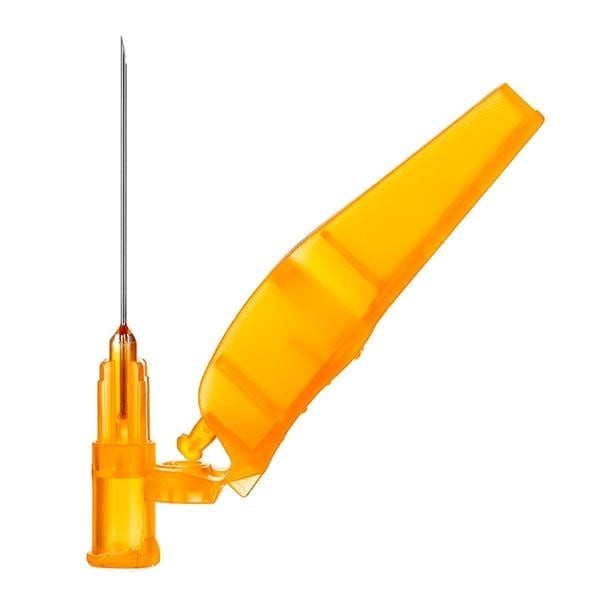 Safety Needle 25gx1" Orange Safety Shield 100/Bx 8 BX/CA