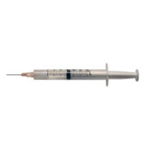 Baksnap Hypodermic Syringe/Needle 25gx1" 3cc Retractable Needle Sfty LDS 100/Bx 12 BX/CA