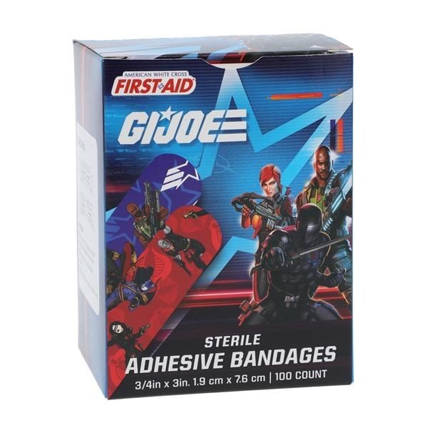 American White Cross Adhesive Bandage Plastic 3/4x3" GI Joe Sterile 12/Ca
