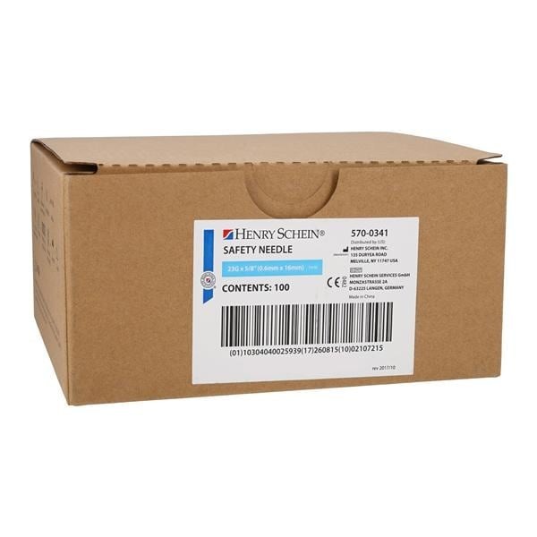 Hypodermic Needle 23gx5/8" Safety 100/Bx 8 BX/CA