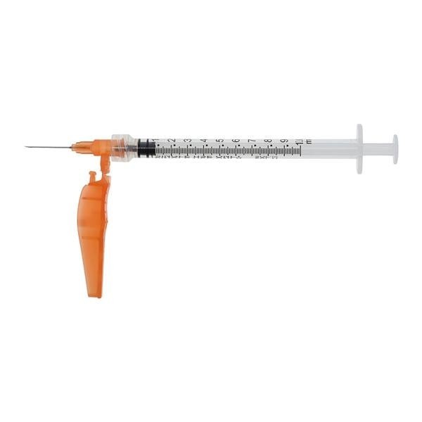 Sol-Care Safety Needle/ Syringe 25gx5/8" 1.0mL Safety Shield LDS 50/Bx 6 BX/CA