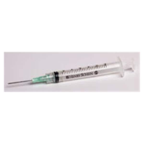 Hypodermic Syringe 18gx1-1/2" 3cc Pink LL Atchd Ndl Cnvntnl No Dead Spc 100/Bx 8 BX/CA