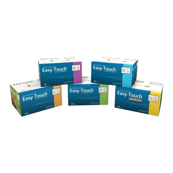 EasyTouch Insulin Syringe/Needle 31gx5/16" 0.5cc Conventional No Dead Spc 100/Bx 5 BX/CA