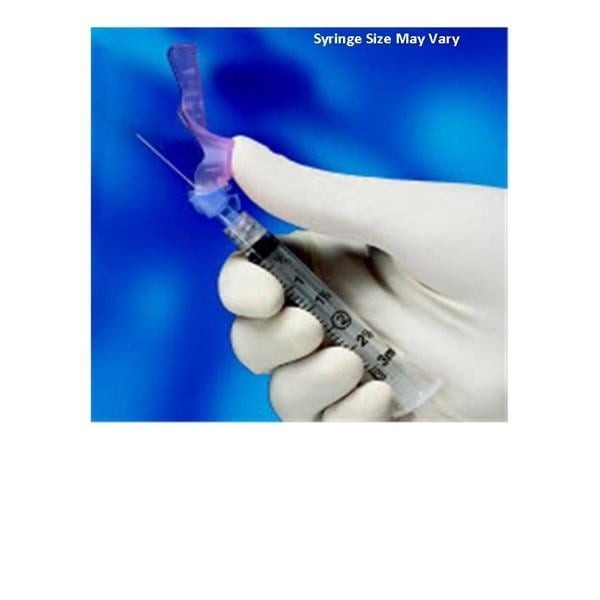 Eclipse Hypodermic Syringe/Needle 23gx1" 3cc Turquoise Safety LDS 50/Bx 6 BX/CA