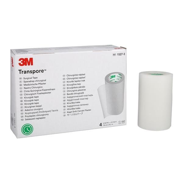 Transpore Surgical Tape Plastic/Polyethylene 3"x10yd Clear Non-Sterile 4/Bx 10 BX/CA