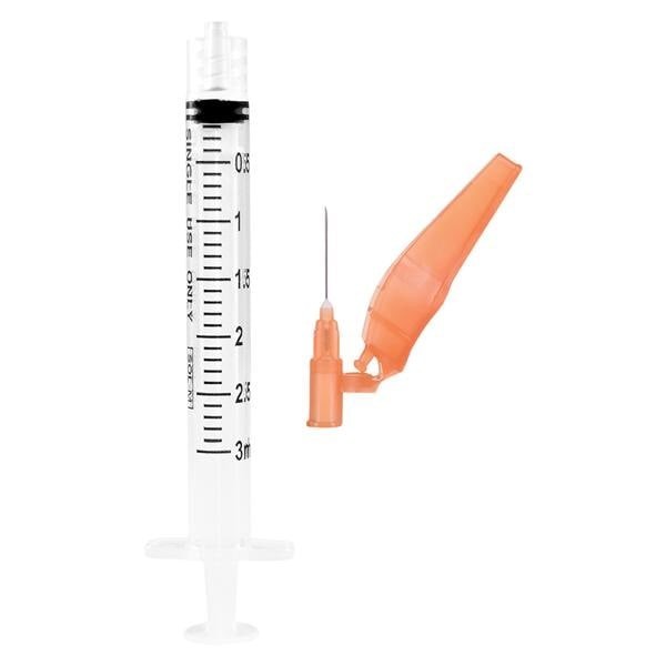Sol-Care Safety Needle/ Syringe 25gx1" 3mL Safety Device Low Dead Space 50/Bx 6 BX/CA