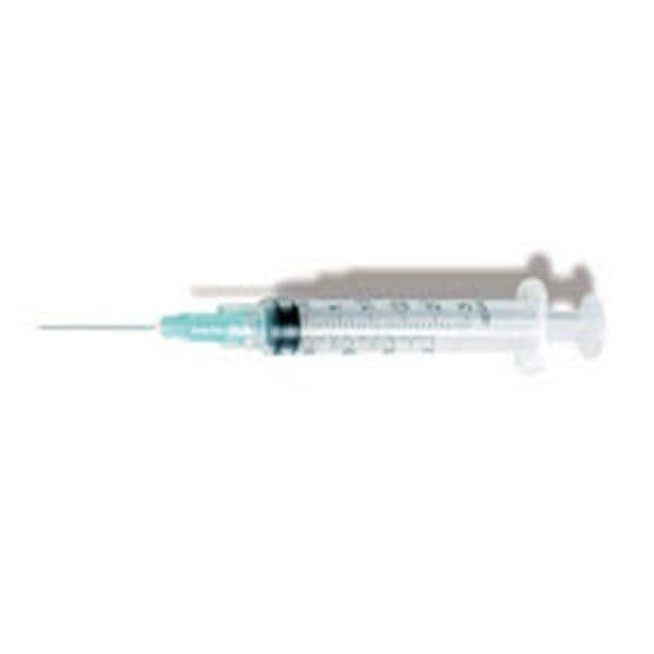 Hypodermic Syringe/Needle 21gx1" 3cc Green Conventional Low Dead Space 100/Bx 10 BX/CA