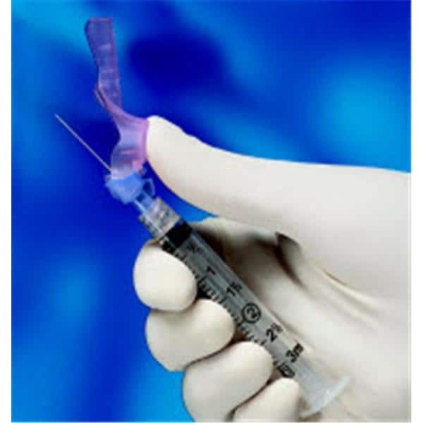 Eclipse Hypodermic Needle 23gx1" Turquoise Safety 100/Bx 12 BX/CA